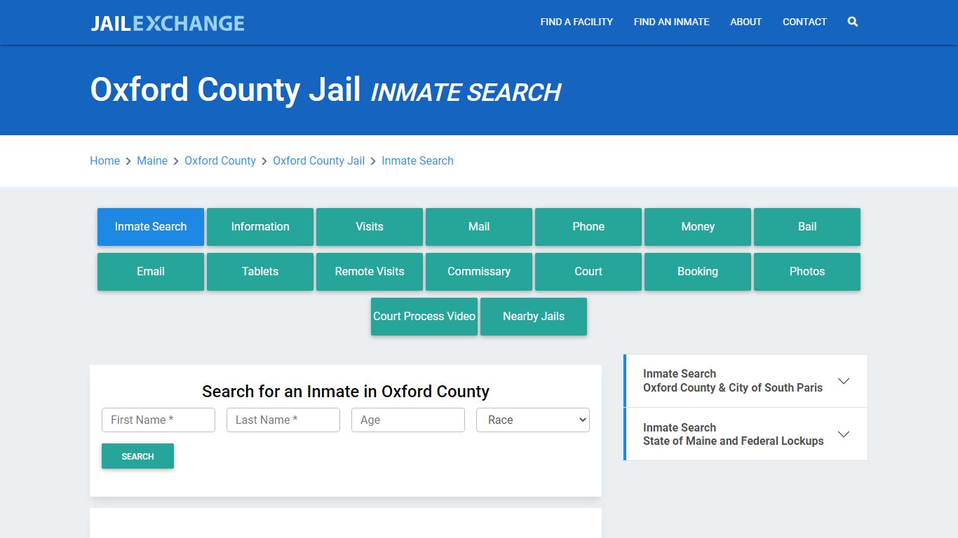 Oxford County Jail, ME Inmate Search: Roster & Mugshots